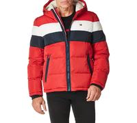 Tommy Hilfiger Herren Classic Hooded Puffer Jacket Rot/Ice/Navy Poly Tech XX-Large