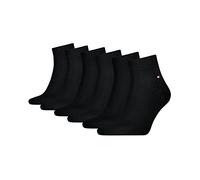 Kurzsocken TOMMY HILFIGER "TH MEN QUARTER 2P", Herren, Gr. 47-49, schwarz, Baumwollmischung, normal, Socken, weicher, elastischer Rippenbund, klassisches Tommy Hilfiger Logo (94241018-47) schwarz