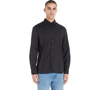 Tommy Hilfiger Herren CORE Flex POPLIN Solid RF Shirt MW0MW39988 L/S Shirt, Schwarz, S, Schwarz (Schwarz), S