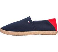 Espadrille TOMMY HILFIGER "CORE HILFIGER ESPADRILLE TEXTILE", Herren, Gr. 45, dunkelblau, Baumwolle, unifarben mit Farbeinsatz, Schuhe Espadrille, Slipper, Schlupfschuh, Flats mit typischem Jutebezug