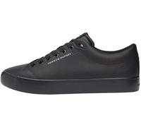 Tommy Hilfiger Herren Core Low Top Leder Vulkanisierte Sneaker, Black Triple Black, 44 EU