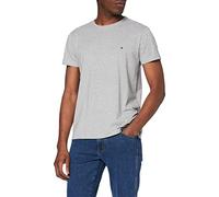 Tommy Hilfiger Herren Core Stretch Slim Cneck Tee T Shirt, Grau (Cloud Htr 501), L EU