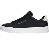 Tommy Hilfiger Herren Court Sneaker Detail Essential aus Leder, Blau (Desert Sky), 44