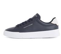 Plateausneaker TOMMY HILFIGER "TH COURT LTH DETAIL ESS" Gr. 45, blau (dunkelblau) Herren Schuhe (16344468-45) dunkelblau