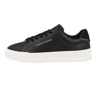 Tommy Hilfiger Herren Court Sneaker Detail Essential aus Leder, Schwarz (Black), 46