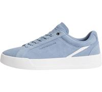 Sneaker TOMMY HILFIGER "TH COURT PREMIUM SUEDE", Herren, Gr. 42, blau, Veloursleder, aufgeraut, unifarben, Basic, Schuhe Sneaker, Freizeitschuh, Halbschuh, Schnürer im Retro-Look (94424463-42) blau