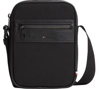 Tommy Hilfiger Herren Crossbody Bag Tasche Repreve Mini Reporter mit Außentasche, Schwarz (Black), Einheitsgröße