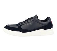 Tommy Hilfiger Herren Cupsole Sneaker Elevated Cupsole Leather Mix Schuhe , Blau (Desert Sky), 45 EU