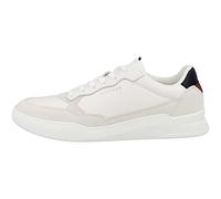 Tommy Hilfiger Herren Cupsole Sneaker Elevated Cupsole Leather Mix Schuhe , Weiß (White), 42 EU