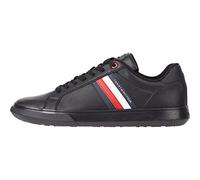 Tommy Hilfiger Herren Cupsole Sneaker Essential Leather Low Top, Schwarz (Triple Black), 40