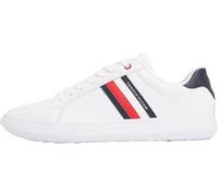 Tommy Hilfiger für Herren. FM0FM04921 Cupsole Leder Turnschuhe weiß (46), Wohnung, Schnürsenkel, Lässig