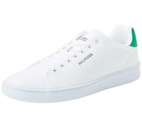 Tommy Hilfiger Herren Cupsole Sneaker Schuhe, Weiß (White/Olympic Green), 42