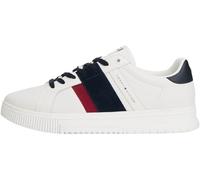 Tommy Hilfiger Herren Cupsole Sneaker Supercup aus Leder, Weiß (Ecru), 40