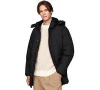 Tommy Hilfiger Herren Daunenmantel Rockie Utility Parka mit Knopfleiste, Schwarz (Black), 3XL