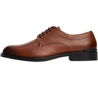 Tommy Hilfiger Herren Derby Schuhe Corporate aus Leder, Braun (Winter Cognac), 40
