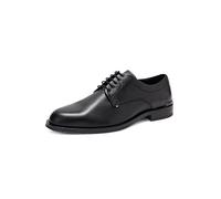 Schnürschuh TOMMY HILFIGER "CORPORATE HILFIGER LTH DERBY", Herren, Gr. 41, schwarz, Leder, Schuhe Schnürschuh, Blockabsatz, Festtagsschuh, Abendschuh in eleganter Linie (34123335-41) schwarz