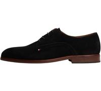Tommy Hilfiger Herren Derby Schuhe Dress Suede aus Wildleder, Schwarz (Black), 43