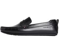 Tommy Hilfiger Herren Driver Schuhe Core Leather aus Leder, Schwarz (Black), 41