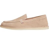 Loafer TOMMY HILFIGER "HILFIGER STITCHDOWN SUEDE LOAFER", Herren, Gr. 45, beige, Veloursleder, unifarben, Schuhe Loafer, Schlupfschuh, Slipper mit dezenter Rahmennaht (42452443-45) beige