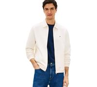 Tommy Hilfiger Regular Fit Sweatjacke aus reiner Baumwolle in Offwhite, Größe XL