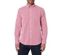 Tommy Hilfiger Herren Flex Popeline Big Gingham RF Shirt MW0MW41713 L/S Shirt, Rot, Größe M, Rot (Mittelrot/Karomuster), M
