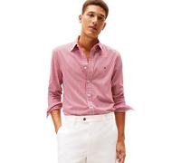 Langarmhemd TOMMY HILFIGER "FLEX POPLIN BIG GINGHAM", Herren, Gr. L, N-Gr, medium rot, check, Web, Obermaterial: 100% Baumwolle, regular fit, Manschette, Hemden Langarmhemd, regular fit, Button-down-K