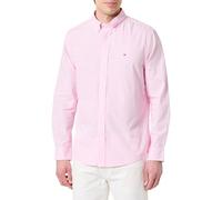 Tommy Hilfiger Herren Flex POPLIN Micro Gingham Shirt MW0MW40457 L/S Shirt, Pink, S, Rosa (klassisches Rosa/Karomuster), S