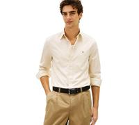 Businesshemd TOMMY HILFIGER "FLEX POPLIN SOLID", Herren, Gr. XXL, N-Gr, muslin, Popeline, Obermaterial: 100% Baumwolle, regular fit hüftlang, Ärmel mit Ärmelschlitz 1-Knopf-Manschette, Hemden, unifarb