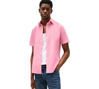 Tommy Hilfiger Herren Flex POPLIN SOLID S/S Shirt MW0MW37584 S/S Shirt, Pink, XXL, Rosa (klassisches Rosa), XXL