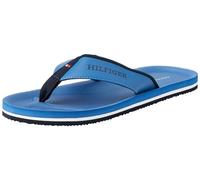 Tommy Hilfiger Herren Flip Flops Comfort Beach Sandal Zehentrenner, Blau (Antique Blue), 40