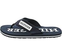 Tommy Hilfiger Herren Flip Flops Patch Hilfiger Beach Sandal Zehentrenner, Blau (Desert Sky), 40