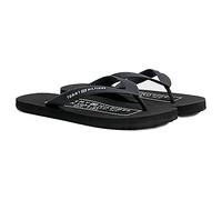 Tommy Hilfiger Herren Flip Flops Rubber Beach Sandal Badeschuhe, Schwarz (Black), 40 EU