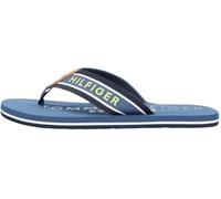 Tommy Hilfiger Herren Flip Flops Sporty Beach mit Gurtband-Riemen, Blau (Aegean Sea), 41
