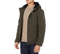 Tommy Hilfiger Herren Gefüllte Softshelljacke mit Kapuze und offenem Unterteil mit Sherpa-Futter Jacke, Olive Tech, S