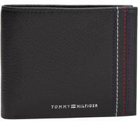 Tommy Hilfiger Geldbörse Central – Leder, 4 Kartenfächer & Münzfach, 11,5 cm, Schwarz