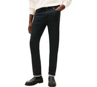 Straight-Jeans TOMMY HILFIGER "DENTON Slim Straight Fit", Herren, Gr. 36, Länge 30, brent schwarz, Denim/Jeans, Obermaterial: 93% Baumwolle, 5% Elastomultiester, 2% Elasthan, gerade lang, Jeans Straig