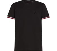 Tommy Hilfiger Herren Global Stripe Cuff Tee Mw0Mw38630 S/S T-Shirt, Black (Black), S