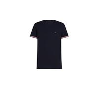 Tommy Hilfiger Herren Global Stripe Cuff Tee Mw0Mw38630 S/S T-Shirt, Blue (Desert Sky), XXL