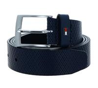 Tommy Hilfiger Herren Gürtel Adan 3,5 cm Texture Ledergürtel, Blau (Space Blue), 80 cm