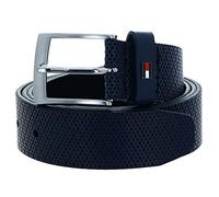 Tommy Hilfiger Herren Gürtel Adan 3.5 Texture Ledergürtel, Blau (Space Blue), 85