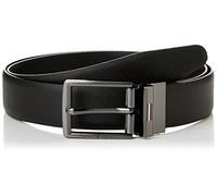 Tommy Hilfiger Herren Gürtel Business 3,5 cm Rev Ledergürtel, Schwarz (Black/Black), 80 cm