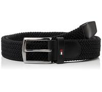 Tommy Hilfiger Herren Gürtel Denton Elastic Gewebt, Schwarz (Black), 80 cm