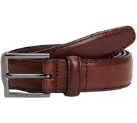 Ledergürtel TOMMY HILFIGER "HUDSON LEATHER 3.0 cm breit", Herren, Gr. 105, coffee bean, Web, Rindsleder, unifarben, Gürtel Ledergürtel, Größenverstellbar (24862904-105) coffee bean