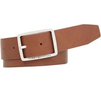 Tommy Hilfiger Herren Gürtel Jeans Buckle 3,5 cm aus Leder, Braun (Tan), 80 cm