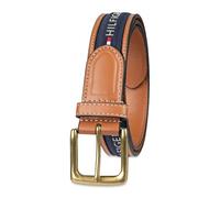 Tommy Hilfiger Herren-Gürtel mit Stoffeinlage, lässiger Gürtel mit klassischer Gurtschnalle, Marineblau, 34