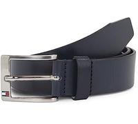 Tommy Hilfiger Herren Gürtel New Aly Belt Ledergürtel, Blau (Midnight), 90 cm