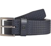 Tommy Hilfiger Herren Gürtel Soho Flag 3,5 cm Eckige Schnalle, Blau (Space Blue), 115 cm