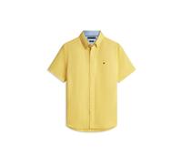 Tommy Hilfiger Herren Hemd aus Leinen-Baumwoll-Mix, gelb, Gr. XL