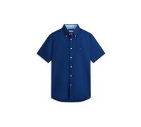 Tommy Hilfiger Herren Hemd aus Leinen-Baumwoll-Mix, navy, Gr. L