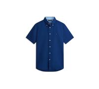 Tommy Hilfiger Herren Hemd aus Leinen-Baumwoll-Mix, navy, Gr. M